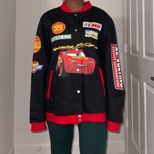 black and red lightning mcqueen jacket